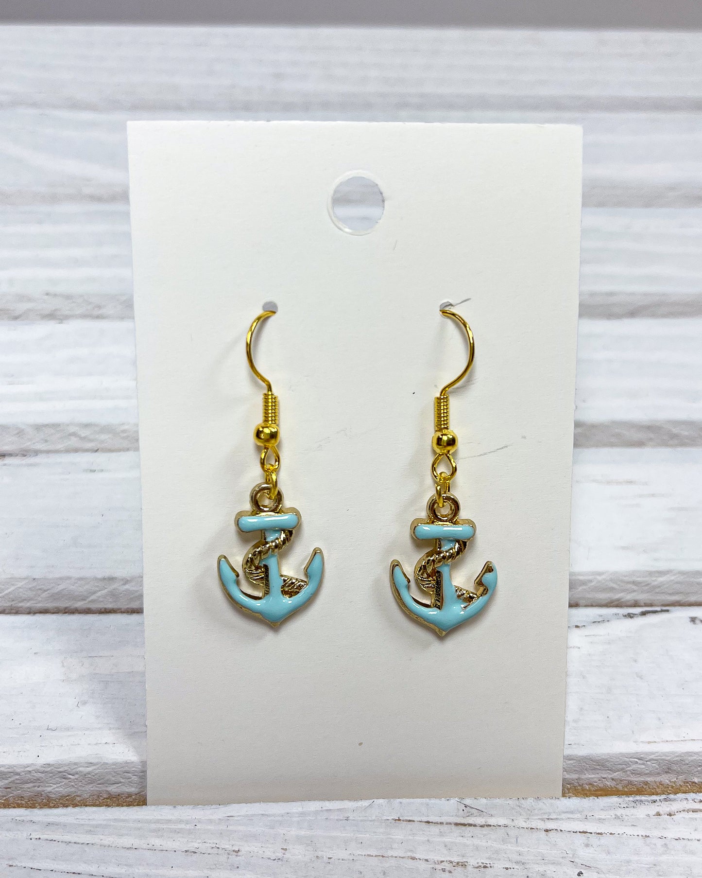 Anchors Away Enamel Charm Earrings