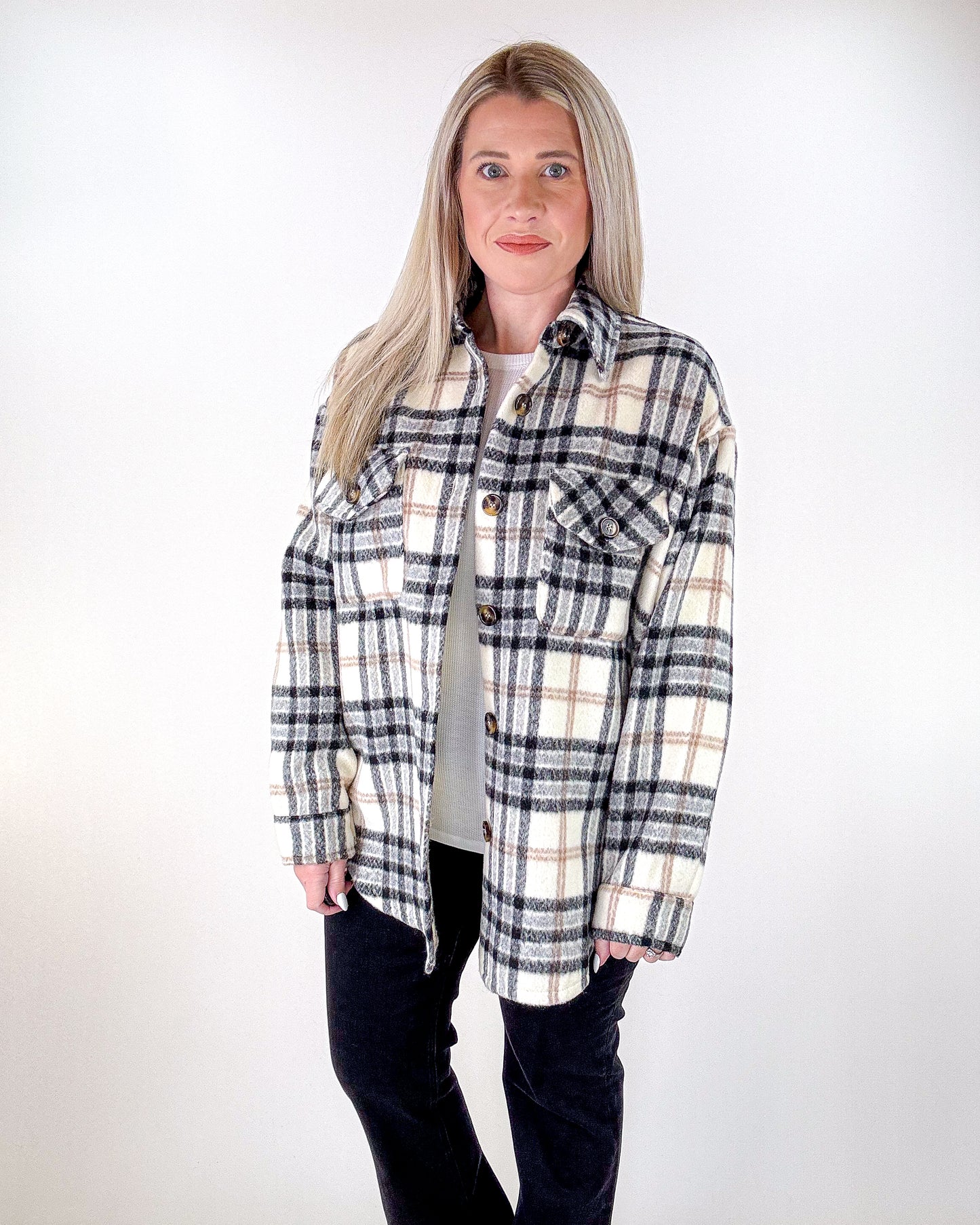 Plaid Patched Jacket