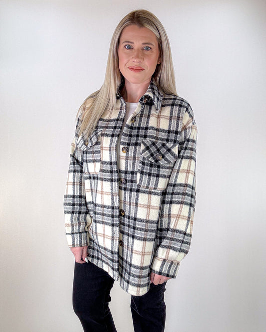 Plaid Patched Jacket