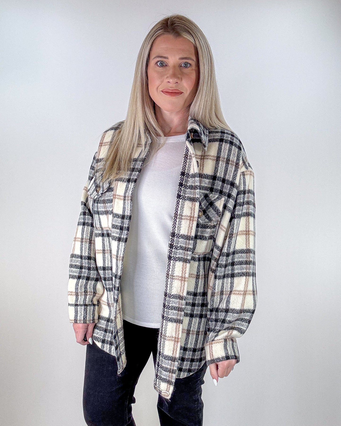 Plaid Patched Jacket