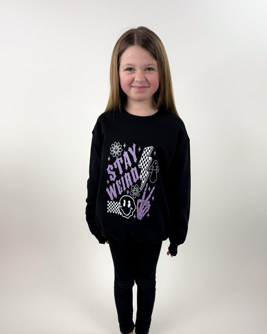 Stay Weird Youth Crewneck