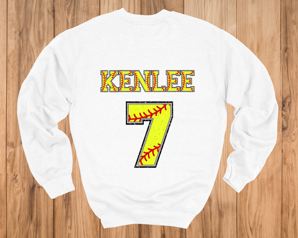 Personalized Softball Family Crewneck