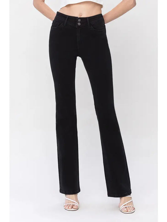 High Rise Bootcut Black Jeans