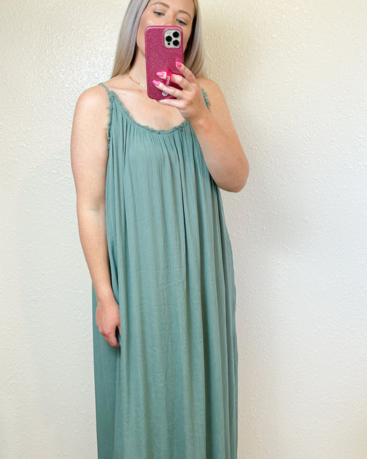 Open Tie Maxi Dress.