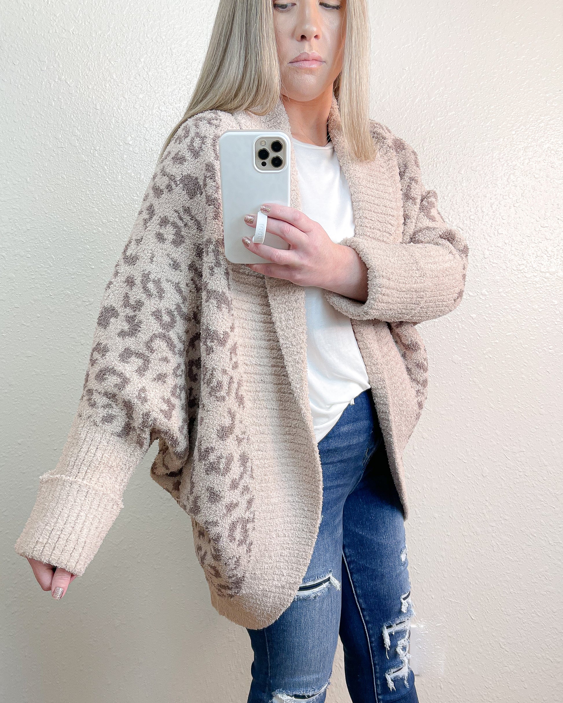 Plus Dreamy Leopard Cardigan.