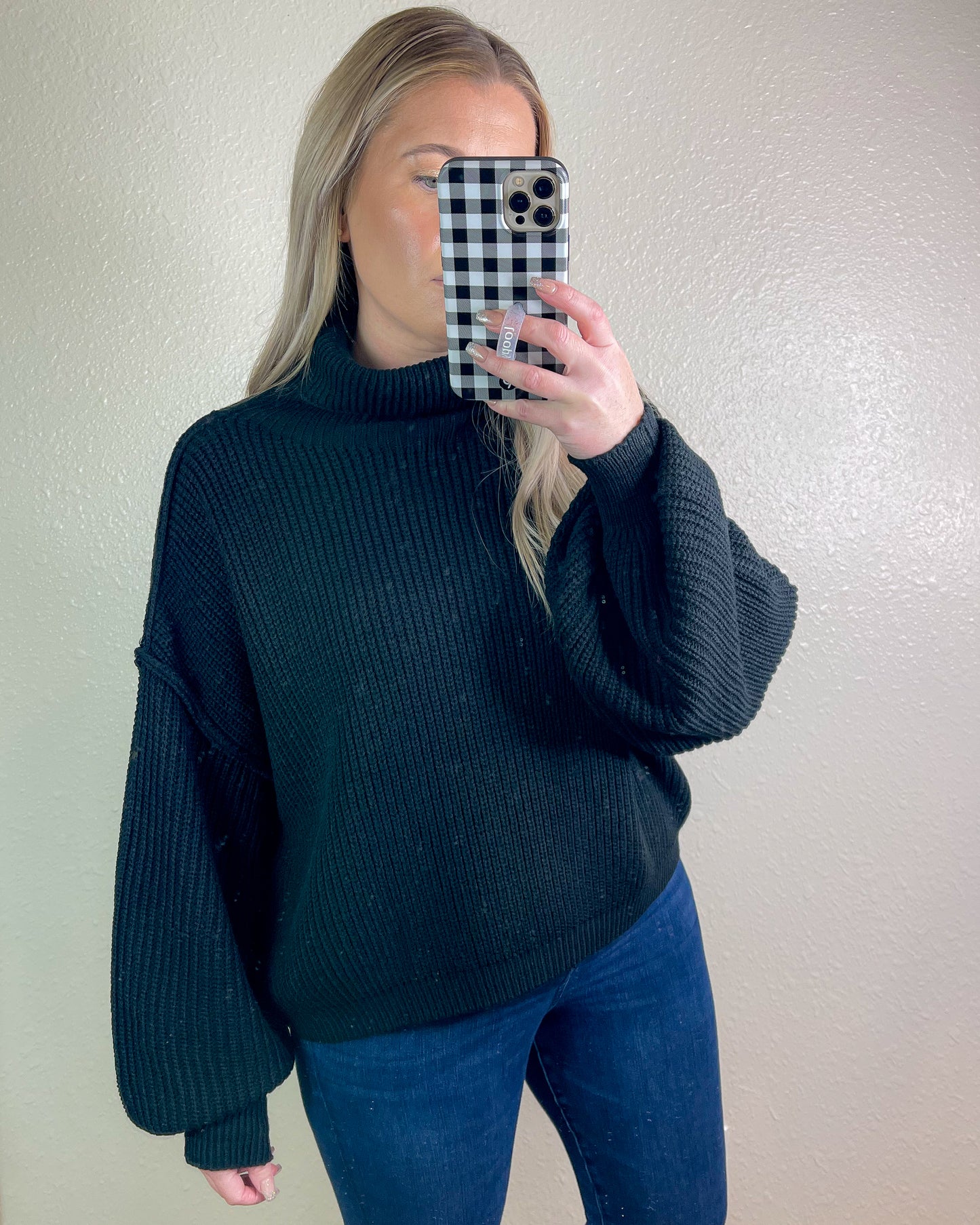 Believe Oversized Turtleneck Sweater
