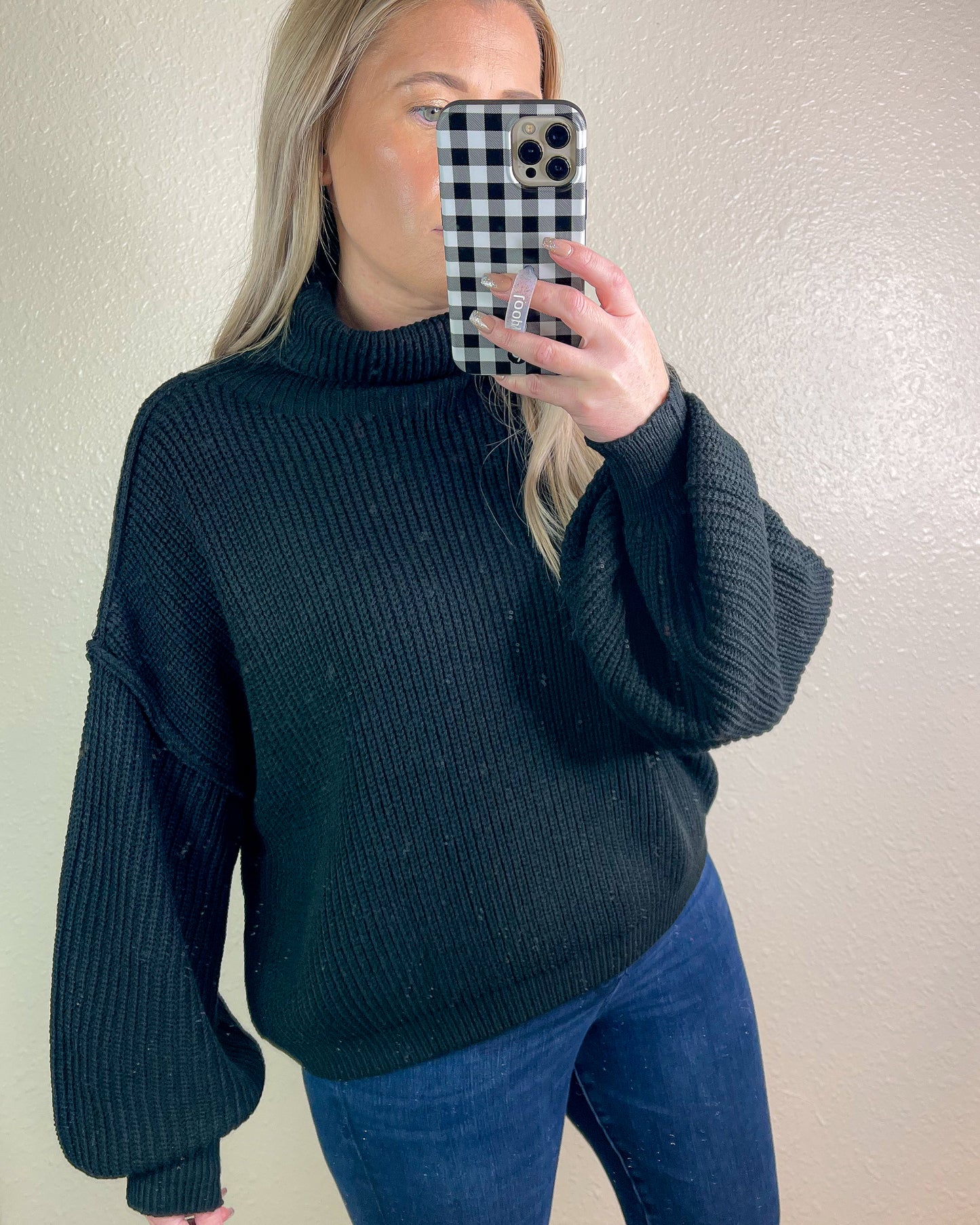 Believe Oversized Turtleneck Sweater